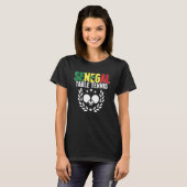 セネガル卓球セネガルのピンポンのサポート Tシャツ (正面フル)