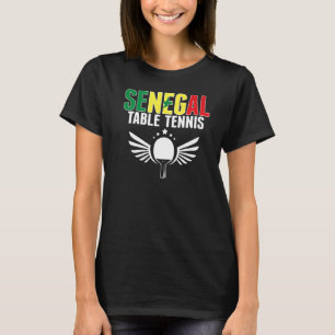 セネガル卓球セネガルのピンポンのサポート Tシャツ