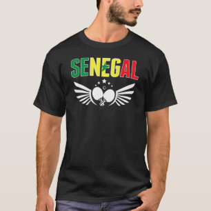 セネガル卓球支援セネガルのピンポン Tシャツ