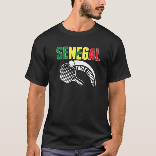 セネガル卓球 セネガル人ピンポンを応援しよう Tシャツ (正面)