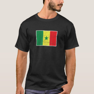 セネガル国旗とヴィンテージセネガル国旗 Tシャツ