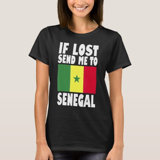 セネガル国旗のもしデザイン失ったがセネガルに送る Tシャツ (正面)