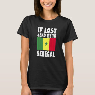 セネガル国旗のもしデザイン失ったがセネガルprに私を送る tシャツ