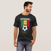 セネガル国旗のサッカーファン Tシャツ (正面フル)