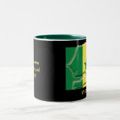 セネガル国旗の地図聖なる書物、 経典カスタマイズブラック ツートーンマグカップ (中央)