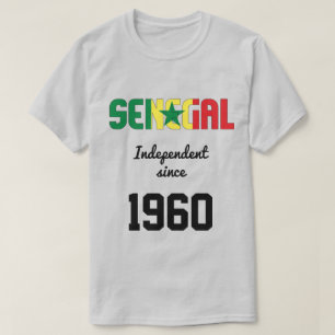 セネガル国旗の独立性お祝い Tシャツ