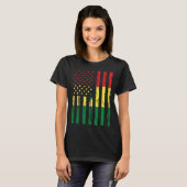 セネガル国旗アメリカUSセネグの私のDNAの中にある Tシャツ (正面フル)