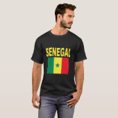 セネガル国旗クールドレープソーセネガル国旗の男性Wom Tシャツ (正面フル)
