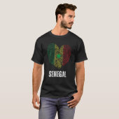 セネガル国旗セネガル国旗セネガルDNAセネガルH Tシャツ (正面フル)