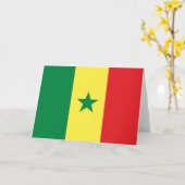 セネガル国旗 カード (黄色い花)