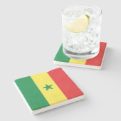 セネガル国旗 ストーンコースター (横)