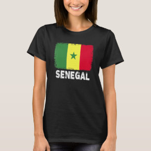 セネガル国旗 セネガル人を応援しよう 女性 男性 Tシャツ