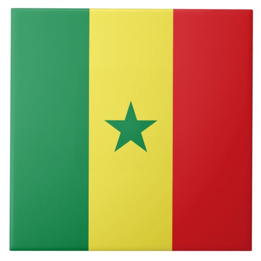セネガル国旗 タイル (正面)
