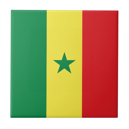 セネガル国旗 タイル (正面)