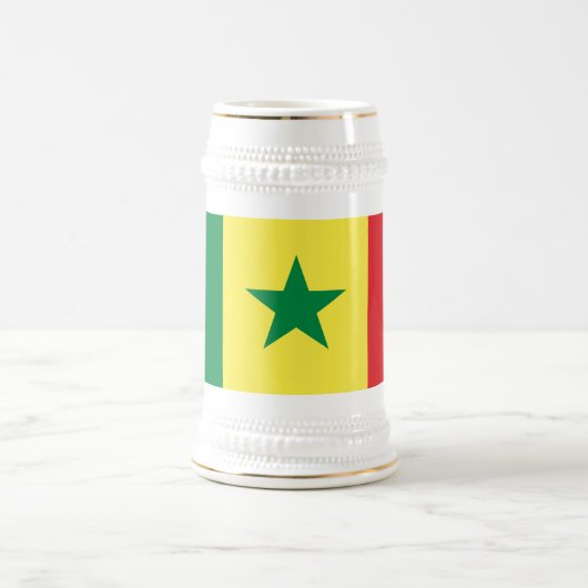セネガル国旗 ビールジョッキ (中央)