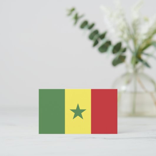 セネガル国旗 名刺 (スタンド正面)