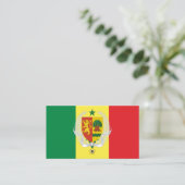 セネガル国旗・紋章・セネガル国旗 名刺 (スタンド正面)