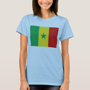 セネガル国旗x地図Tシャツ Tシャツ