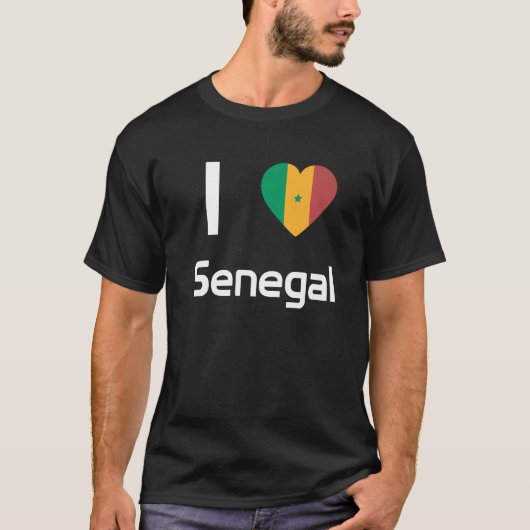 セネガル土産婦人国男性へ旗 Tシャツ (正面)
