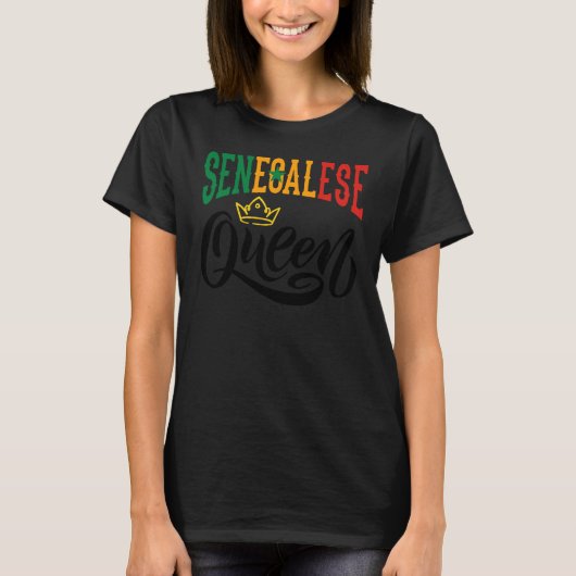 セネガル女王セネガル国旗 Tシャツ (正面)