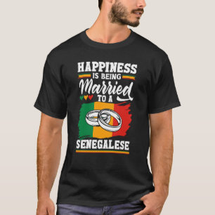 セネガル結婚した国旗 Tシャツ