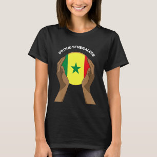 セネガル西アフリカ誇りを持ったハートラブFl Tシャツ