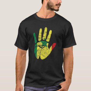 セネガル西アフリカ誇りを持ったハートラブFl Tシャツ