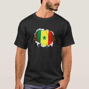 セネガル西アフリカ誇りを持ったハートラブFl Tシャツ