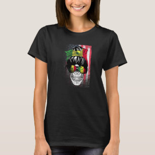セネガル誇りを持ったセネガルのアメリカ国旗の乱れた髪 Tシャツ