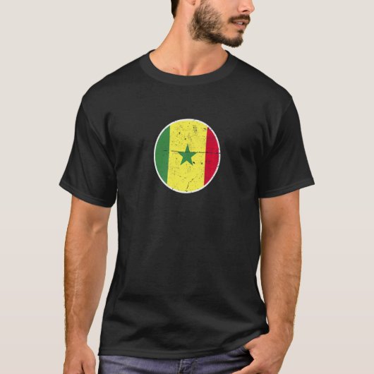 セネガル誇りを持ったセネガル国旗 Tシャツ (正面)