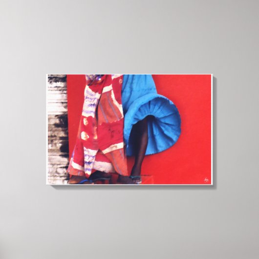 セネガル風の筆跡 キャンバスプリント (正面)