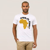 セネガル、アフリカの地図のデザイン Tシャツ (正面フル)