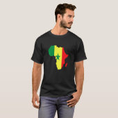 セネガル・アフリカサッカー2022セネガルおもしろい・サッカー Tシャツ (正面フル)