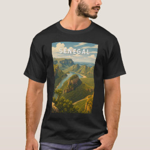 セネガル イラスト 旅行 アート ヴィンテージ Tシャツ