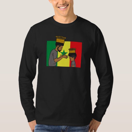 セネガル セネガル人 西アフリカ 誇り高き王子 男の子 Tシャツ (正面)