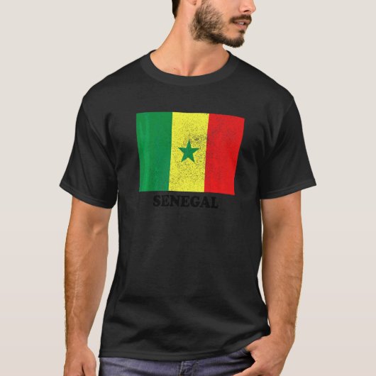 セネガル セネガル国旗 誇り セネガル国旗 Tシャツ (正面)