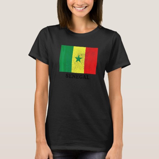 セネガル セネガル国旗 誇り セネガル旗 Tシャツ (正面)