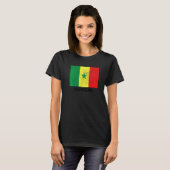 セネガル セネガル国旗 誇り セネガル旗 Tシャツ (正面フル)