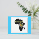 セネガル/セネガル国旗Tシャツ等 ポストカード (スタンド正面)