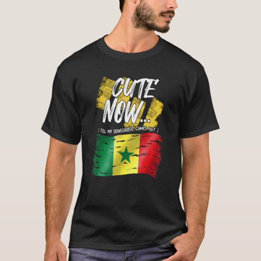 セネガル・セネガル西アフリカ誇りを持ったキュート今Unti Tシャツ (正面)