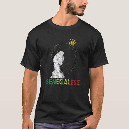 セネガル・セネガル西アフリカ誇りを持ったプリンセスクエ Tシャツ (正面)