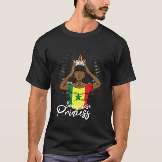 セネガル・セネガル西アフリカ誇りを持ったプリンセスクエ Tシャツ (正面)