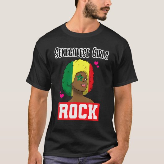 セネガル・セネガル西アフリカ誇りを持ったプリンセスクエ Tシャツ (正面)