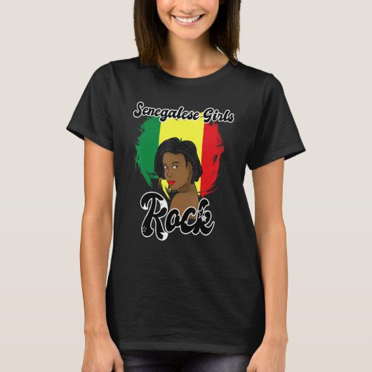 セネガル・セネガル西アフリカ誇りを持ったプリンセスクエ Tシャツ (正面)
