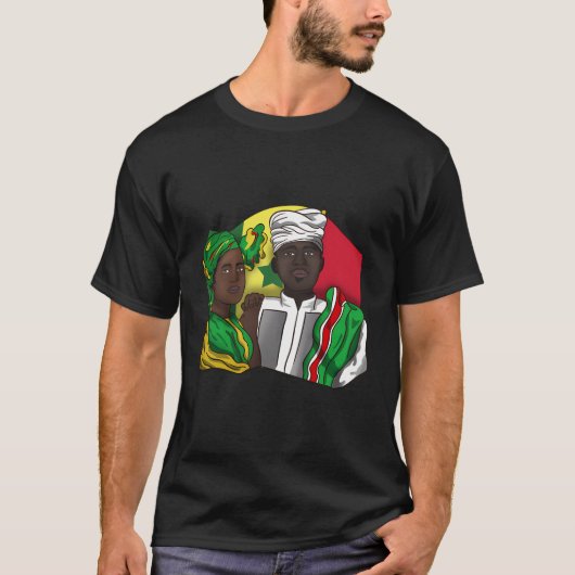 セネガル・セネガル西ア誇りを持ったフラブ国旗Cou Tシャツ (正面)