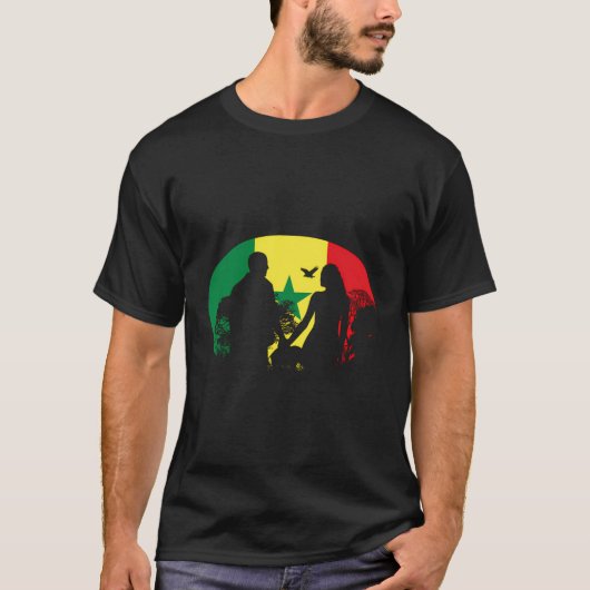 セネガル・セネガル西ア誇りを持ったフラブ国旗Cou Tシャツ (正面)