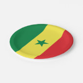 セネガル（セネガル）国旗 ペーパープレート (アングル)