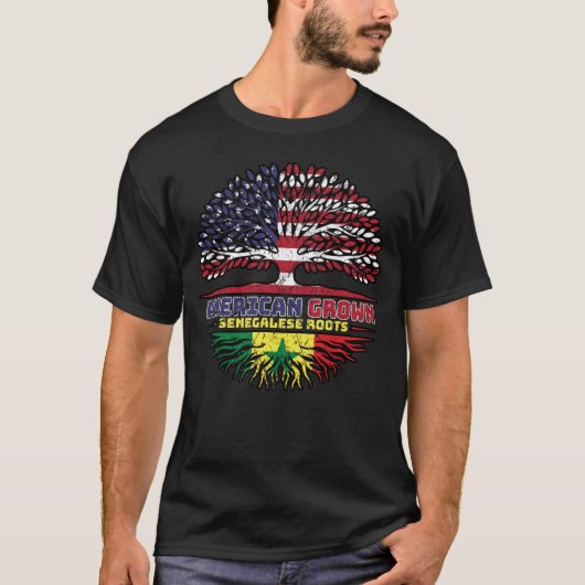 セネガル・セネガルUSアメリカ合衆国の統一された州 Tシャツ (正面)