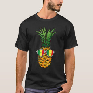 セネガル パイナップル セネガル国旗 サングラス 夏 Tシャツ