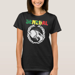 セネガル・ピンポンのサポートセネガルの卓球 Tシャツ